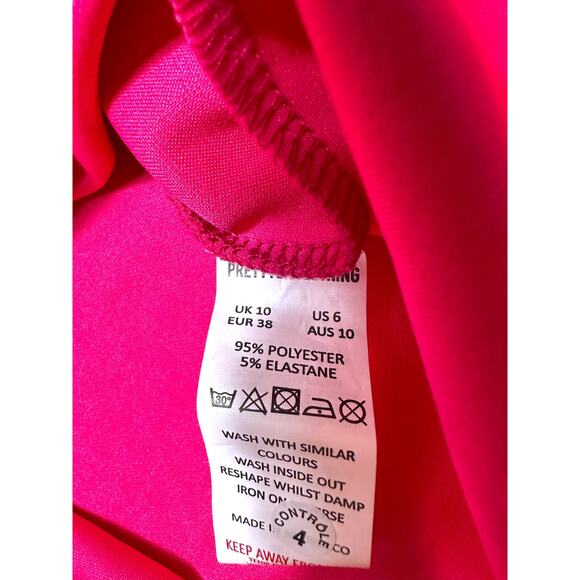 PrettyLittleThings Bold Fuchsia Bodycon Dress Size 6 - Picture 6 of 6